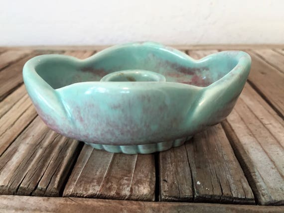 Mid Century Art Pottery Candlestick Holder 617C