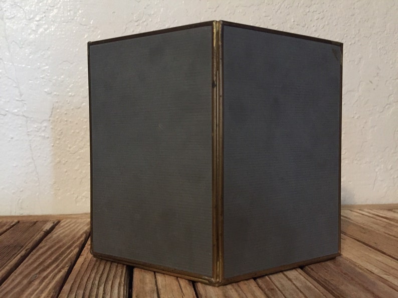 Vintage Brass and Glass Mirror Display Case In A Diamond Shape Etsy