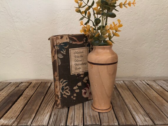 Vintage Handmade Marvin Fry Magnolia Wood Vase