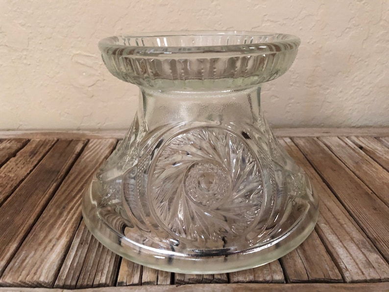 Vintage Cut Glass Pedestal Serving Bowl Etsy