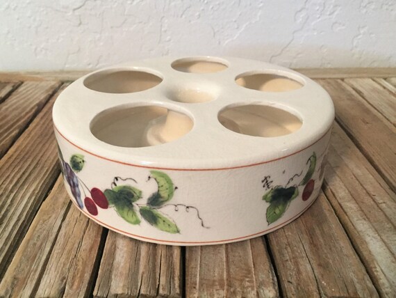 Vintage Hand Painted Egg Stand