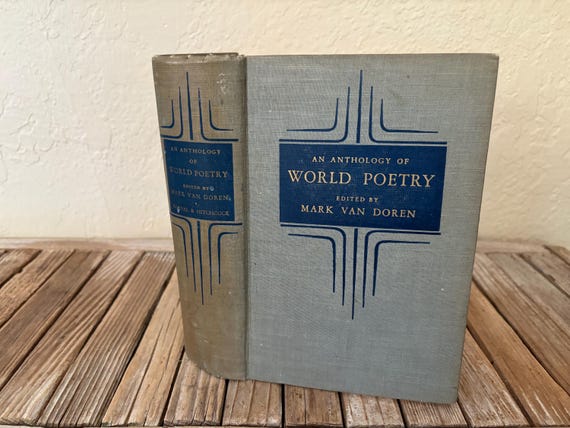 Antique 1928 Book Titled An Anthology Of World Poetry