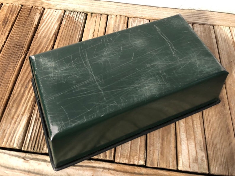 Industrial Green Metal Loaf Pan Industrial Bin