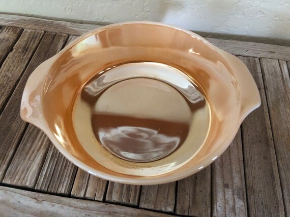 Collectible Orange Luster Ware Bowl
