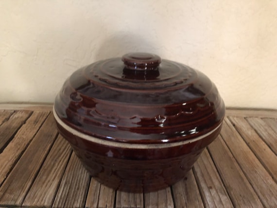 Mid Century Brown Mar Crest Oven Proof Dutch Oven Made In U.S.A.