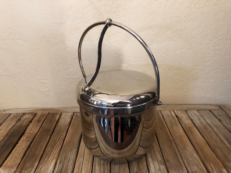 Vintage Sterling Silver Metal Ice Bucket Etsy