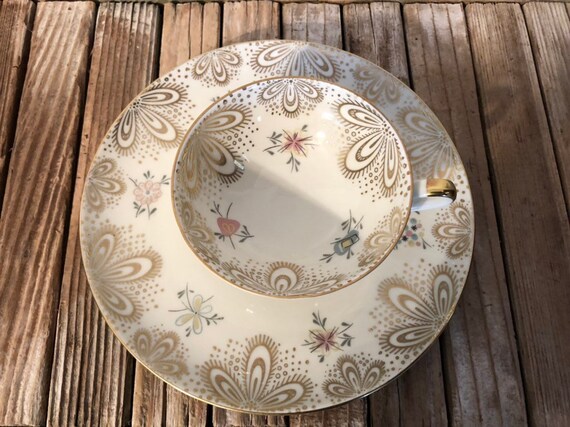 Antique Alka Bavaria Teacup and Plate Set 1102