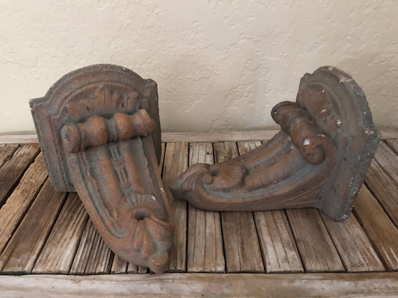 Vintage Concrete Wall Sconce Shelf
