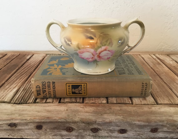 Antique Handpainted  Sugar Bowl and Silas Germany R S Prussia