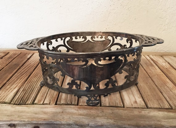Vintage Ornate Meriden Silver Dish Holder Rogers Bros.