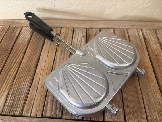 Vintage S.E.F.A.M.A. French Reversible Waffle Maker Made in France