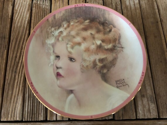 Vintage 1986 Bessie Pease Gutmann Pink and Gold Precious Portraits Fairy Gold The Hamilton Collection
