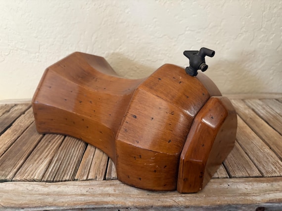 Vintage Primitive Wood Wall Mounted Decorative Faux Dispenser