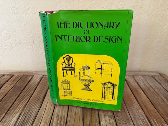 Vintage Book The Dictionary of Interior Design 2,500 illustrations