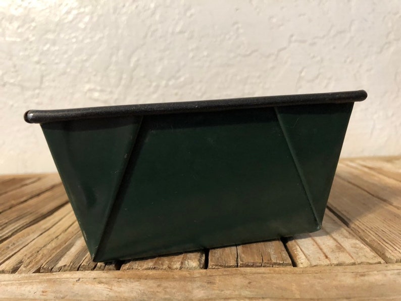 Industrial Green Metal Loaf Pan Industrial Bin