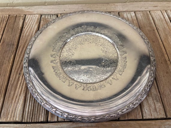 Antique W M Rogers Meadowbrook Plate Ornate Tray