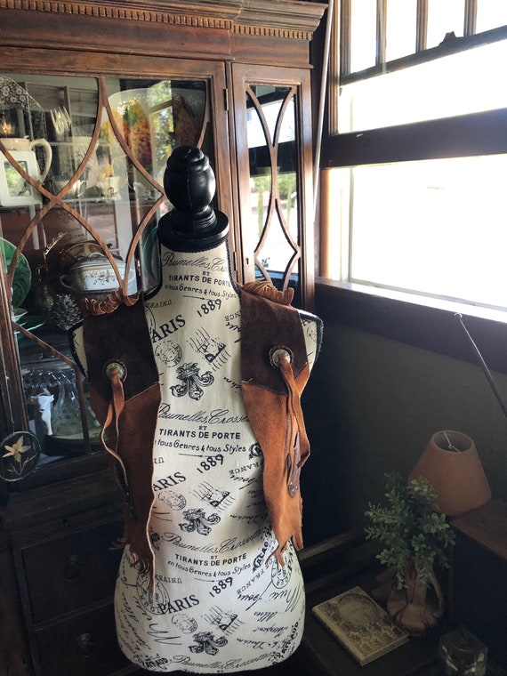 Vintage Brown Western Suede Toddler Vest