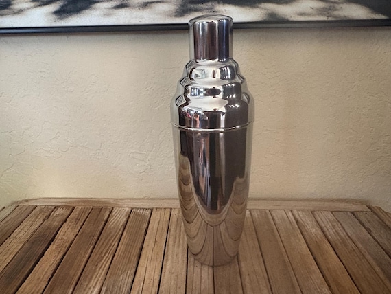 Vintage Large 14" Tall Stainless Steel Cocktail Shaker