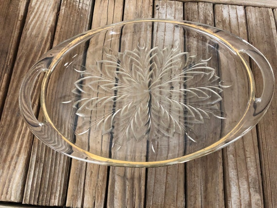Vintage Pressed Glass Tray