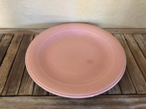 Large 12 1/4" Collectible Vernonware Vernon Kilns Pastel Pink Platter Collectible Platter