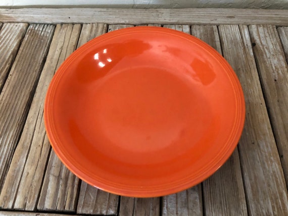 Collectible Vintage Orange Edwin M. Knowles China Co Semi Vitreous Bowl Made in U.S.A.