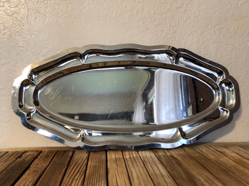 Vintage Inox Silver Tray Platter Made In France Serving Platter