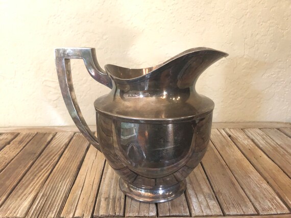 Antique B S & Co Silver Art Deco Pitcher