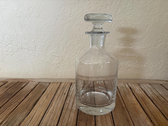 Vintage Modern Glass Liquor Decanter Bottle