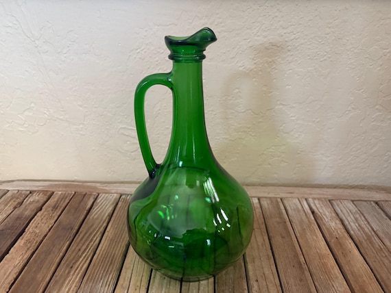 Vintage 1976 Wine World Green Wine Bottle