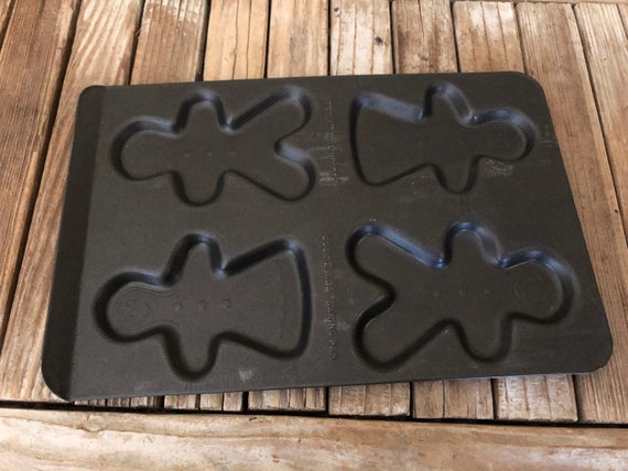 Vintage Metal Cookie Kids Gingerbread Mold Pan
