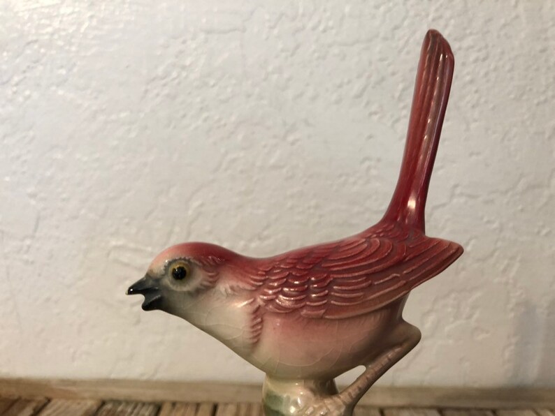 Vintage Brad Keeler Pink Bird Statue Figurine 18 Etsy
