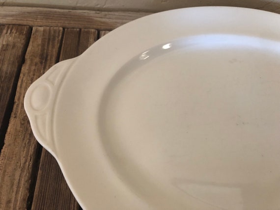 Vintage Ivory Pareek Johnson Bros England Platter Art Deco Platter