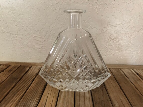Vintage Leaded Cut Glass Liquor Bottle Decanter