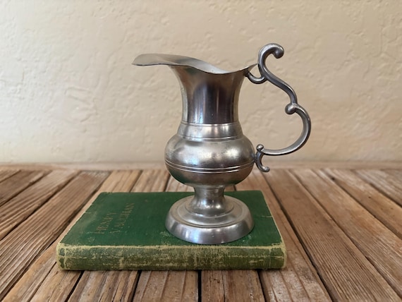 Antique Smooth Pewter Creamer