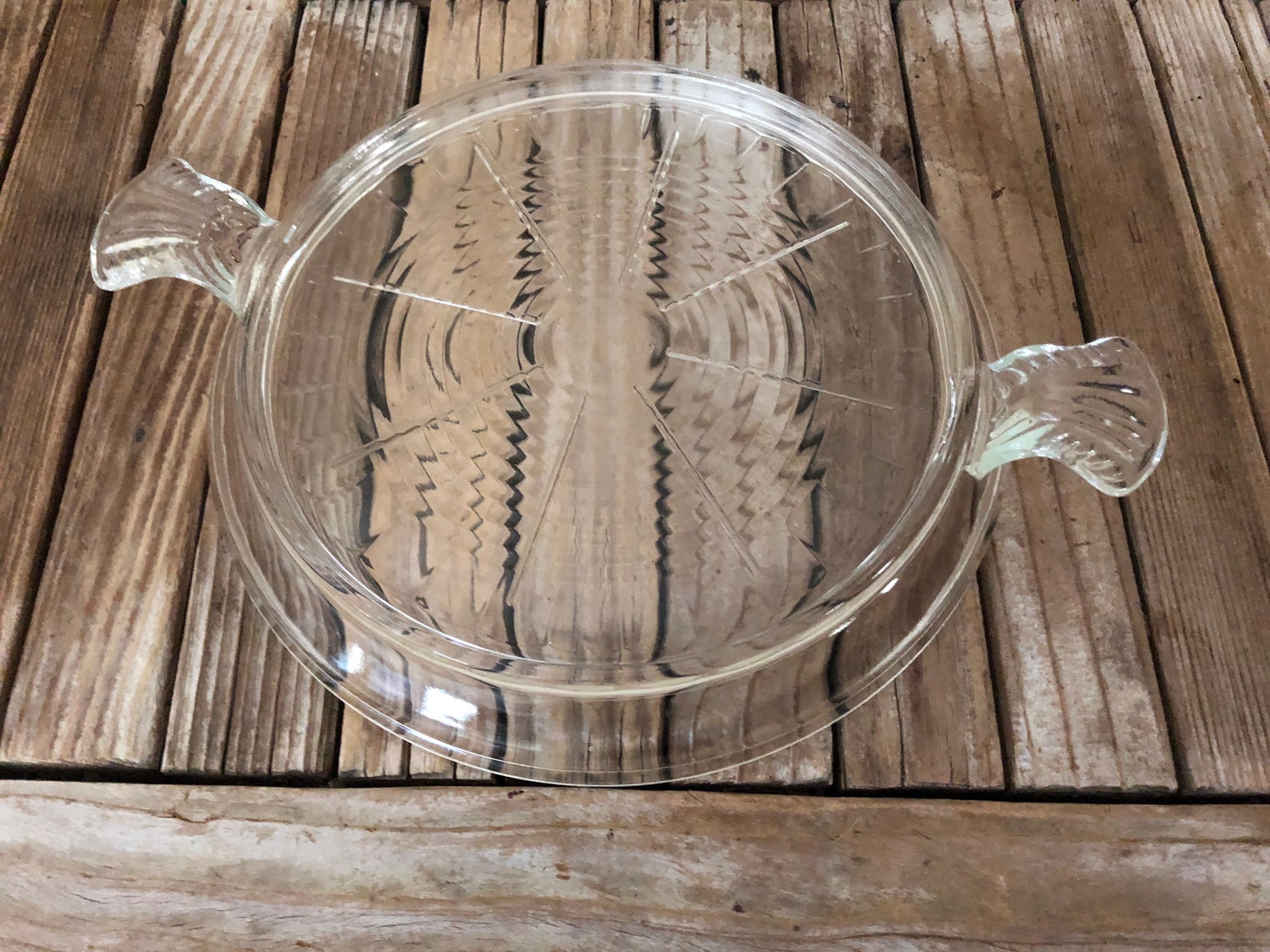 Vintage Fire King Casserole Trivet Fire King Clear Glass Etsy