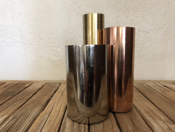 Vintage Metal Storage Silver Gold Copper