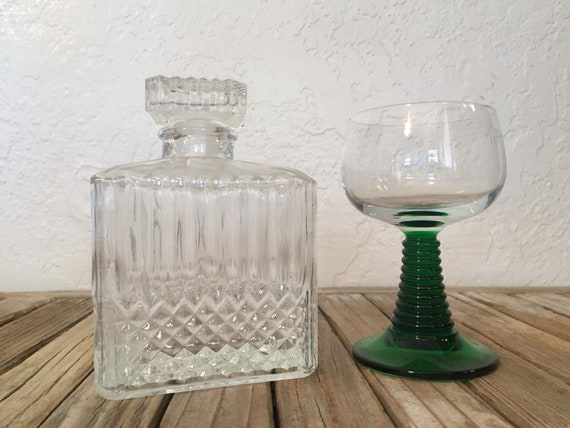 Vintage Glass Liquor Bottle