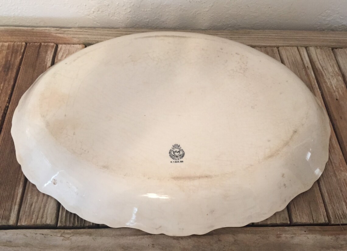 Buy Antique K. T. & K. Semi Vitreous Porcelain Platter Knowles Online