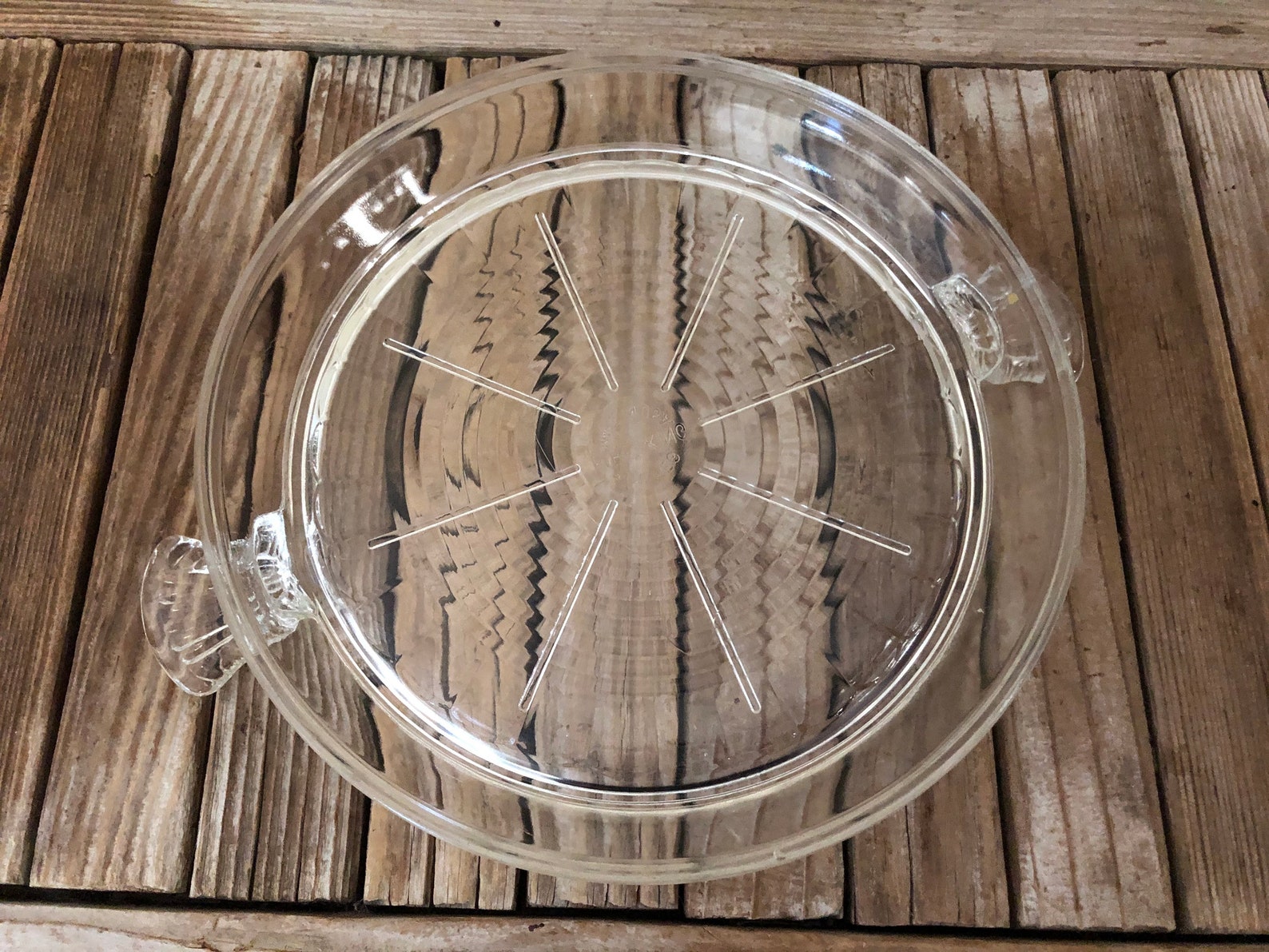 Vintage Fire King Casserole Trivet Fire King Clear Glass Etsy