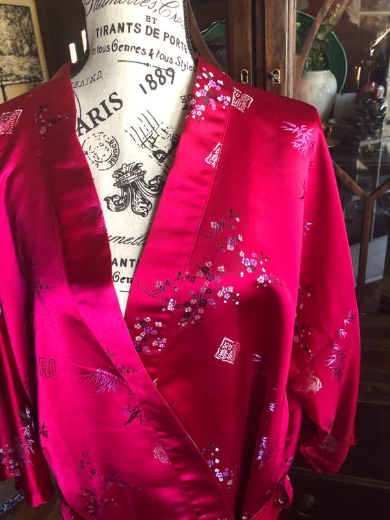 Vintage Pink Cherry Blossom Old Shanghai San Francisco Kimono