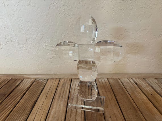 Vintage Crystal Cross Figurine