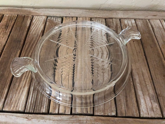 Vintage Fire King Casserole Trivet Fire King Clear Glass Hotplate