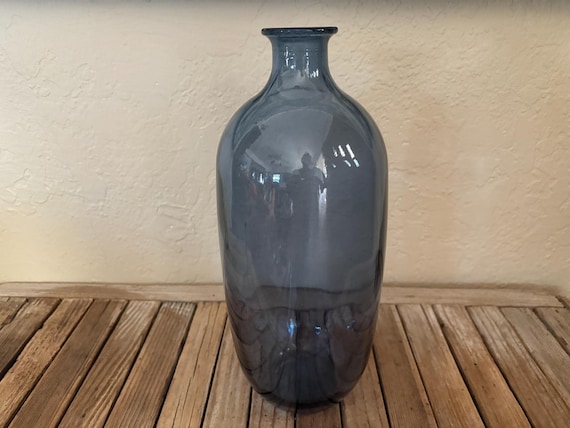 Vintage Smokey Blue Demijohn Bottle