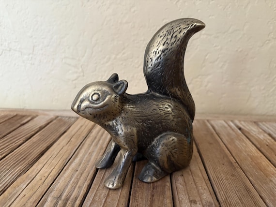 Mid Century Brass Squirrel