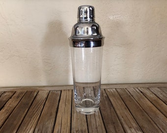 Modern Clear and Silver Cocktail Shaker