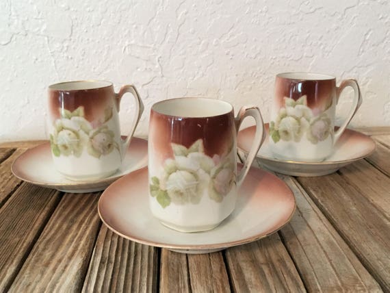 Antique Set of German J.S. V Germany Teacups and Saucers