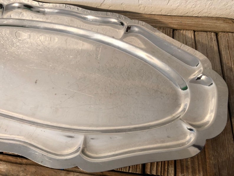 Vintage Inox Silver Tray Platter Made In France Serving Platter