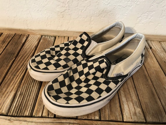 black and white checkered tennis shoes