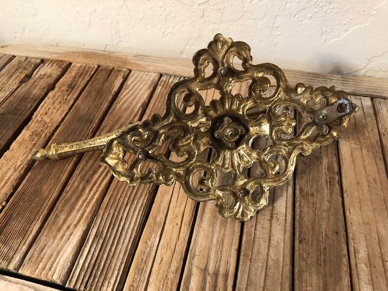 Vintage Solid Gold Metal Candle Wall Sconce Etsy
