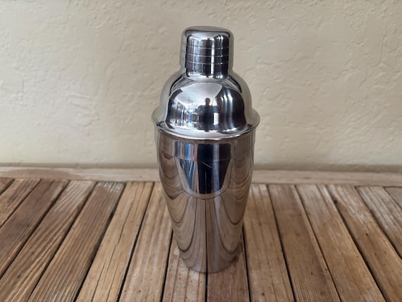 Vintage Minimalist Stainless Cocktail Shaker